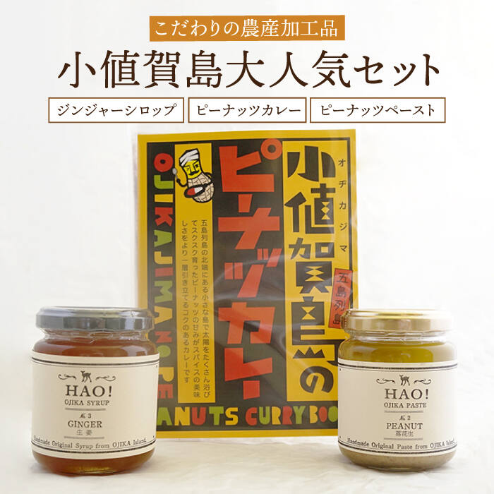 10位! 口コミ数「1件」評価「5」落花生と生姜の 加工品 3点 セット （ ピーナッツ カレー / ピーナッツペースト / ジンジャーシロップ ） 《小値賀町担い手公社》 [･･･ 