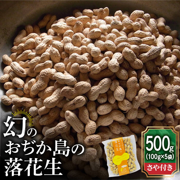 落花生 ピーナッツ おぢか島の落花生（さや付き）100g × 5袋 【幻の落花生】《小値賀町担い手公社》 [DAA033] おつまみ 常温