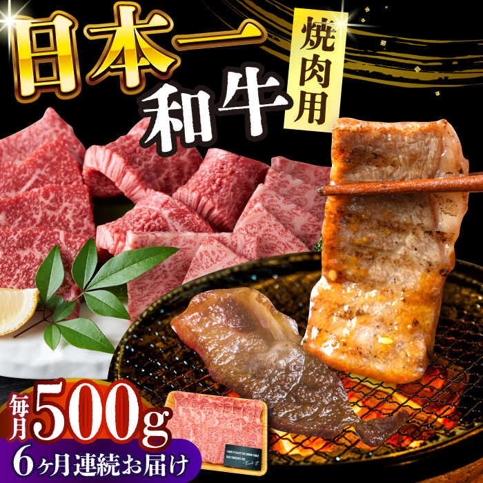 [6回定期便][A4〜A5]長崎和牛 焼肉用 500g[株式会社 MEAT PLUS][DBS035] 焼肉用 和牛 焼き肉 やきにく 国産 国産和牛 焼肉 贅沢 おすすめ 和牛焼肉 わぎゅう