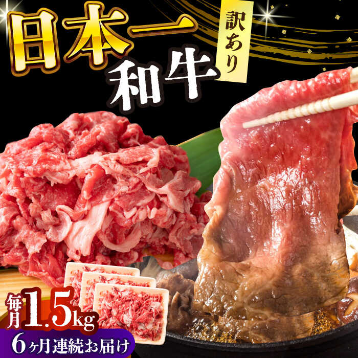 【ふるさと納税】【全6回定期便】【訳あり】【A4〜A5】長崎和牛切り落とし　1.5kg(500g×3p）【株式会社 MEAT PLUS】[DBS063]