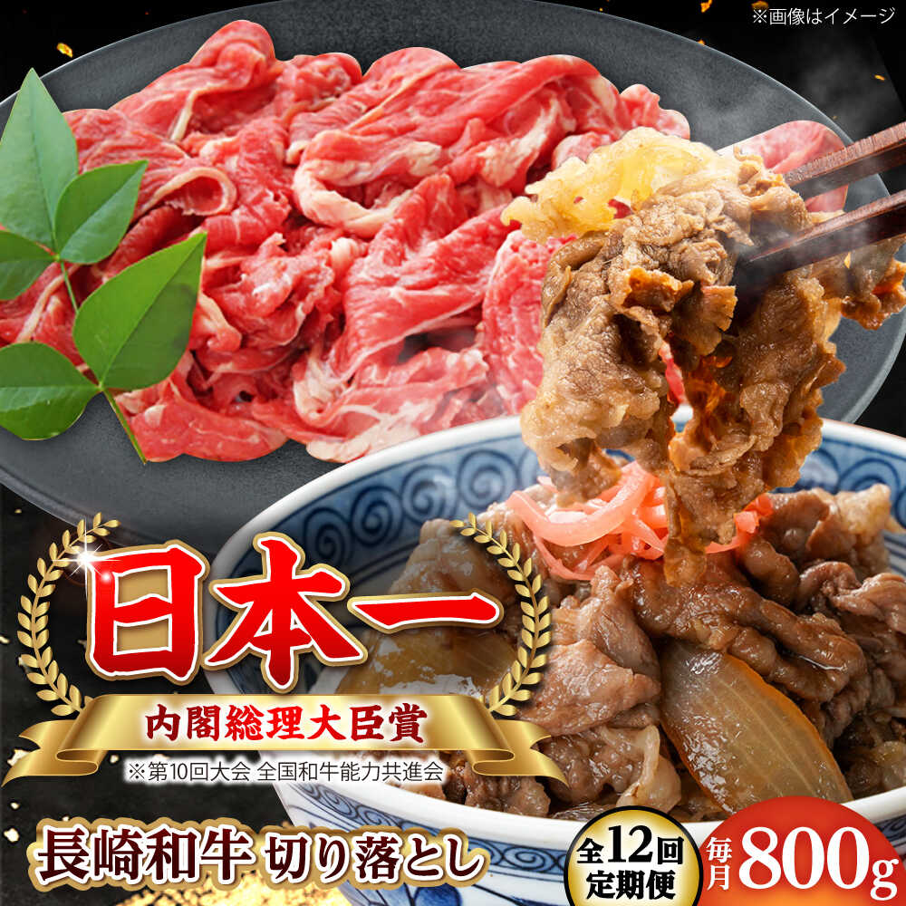 Rakuten - 【ふるさと納税】【全12回定期便】長崎和牛 切り落とし 総計9.6kg （約800g/回）【ながさき西海農業協同組合】 [DBV045][DBV045]