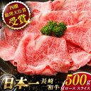 【ふるさと納税】【大自然の贈り物！】 長崎和牛 肩ロース スライス 約500g【ながさき西海農業協同組合】 [QAK002] 肉 牛肉 和牛 ロース 人気 しゃぶしゃぶ すき焼き 霜降り 贈り物 ギフト ランチ 丼 さざちょう おすすめ 2万6千円 26000円