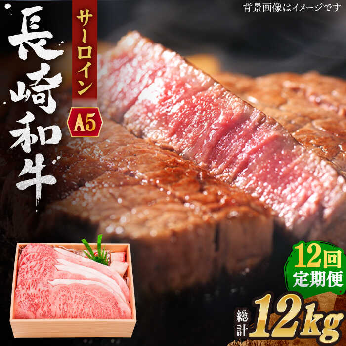 【ふるさと納税】【全12回定期便】長崎和牛 サーロイン ステーキ 総計12.0kg (1.0kg/回)【焼肉おがわ】[QBI014] 牛肉 国産 和牛 サーロインステーキ 焼き肉 BBQ バーベキュー クリスマス おせち 誕生日 ギフト 贈り物 さざちょう おすすめ 高級 72万8千円 728000円 送料無料