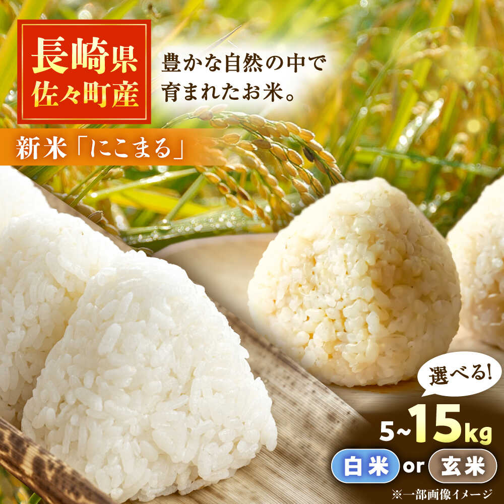 [選べる種類・容量][R7年度産・新米 or 玄米]長崎県佐々町産「にこまる」5kg or 10kg or 15kg 