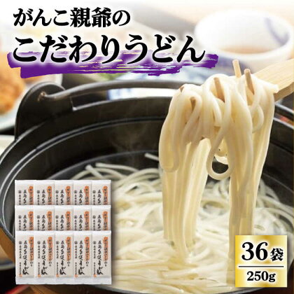 【大容量！強いコシ！】がんこ親爺のこだわりうどん 250g×36袋 五島うどん うどん 乾麺 麺 保存食 業務用 大容量 【中本製麺】 [RAO012]