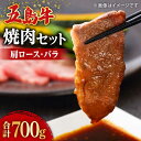 【ふるさと納税】【希少で上品なお肉をご家庭で！】五島牛 焼肉セット 肩ロース バラ 700g 約4人前 【ごとう農業協同組合】 [RAT001]