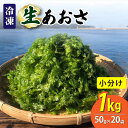 【ふるさと納税】冷凍 生あおさ 50g×20袋 計1.0kg【上五島町漁業協同組合】 [RBN008]