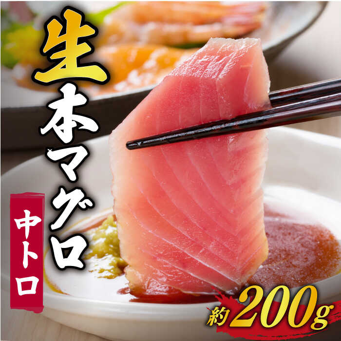 [ながさき水産業大賞受賞の新鮮なマグロを冷蔵でお届け!!] 五島列島産 養殖 生本かみまぐろ 中トロ 200g[カミティバリュー] 