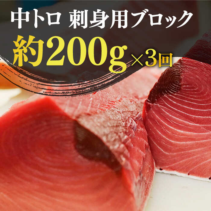 【ふるさと納税】【全3回定期便】【ながさき水産業大賞受賞の新鮮なマグロを冷蔵でお届け！！】 五島列島産 養殖 生本かみまぐろ 中トロ 200g【カミティバリュー】 [RBP026]