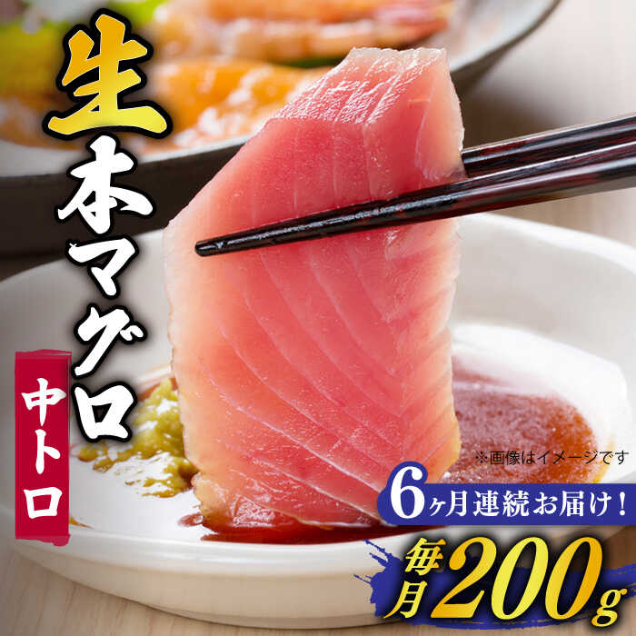 60位! 口コミ数「0件」評価「0」【全6回定期便】【ながさき水産業大賞受賞の新鮮なマグロを冷蔵でお届け！！】 五島列島産 養殖 生本かみまぐろ 中トロ 200g【カミティバリ･･･ 