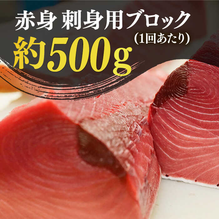 【ふるさと納税】【全3回定期便】【ながさき水産業大賞受賞！！】五島列島産 養殖 生本かみまぐろ 赤身 ブロック 500g【カミティバリュー】 [RBP061]