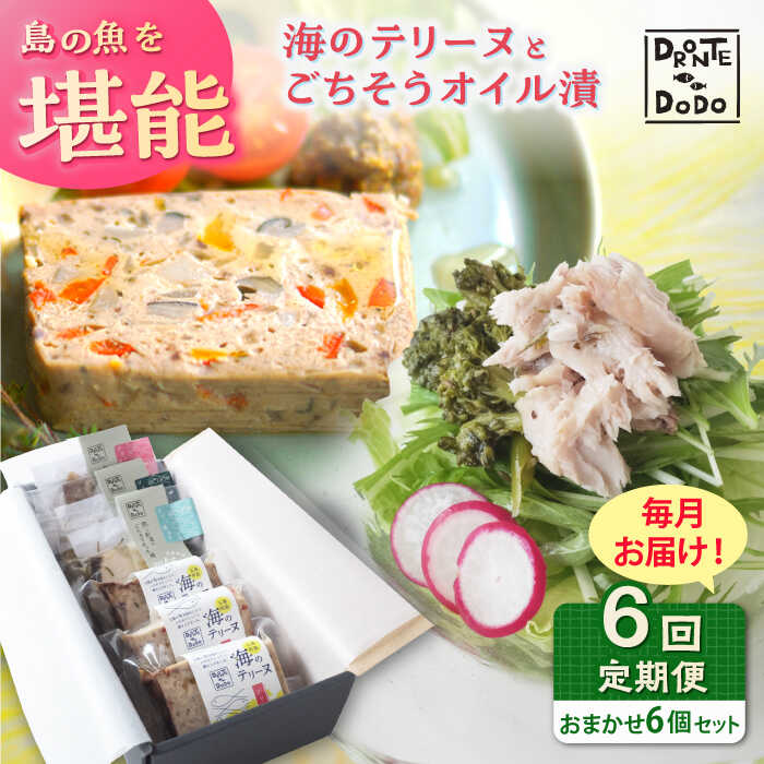 【ふるさと納税】【全6回定期便】【テリーヌとオイル漬で島の魚を堪能しませんか】海のテリーヌとごちそうオイル漬のおまかせ6個セット【DRONTE=DODO】[RB...