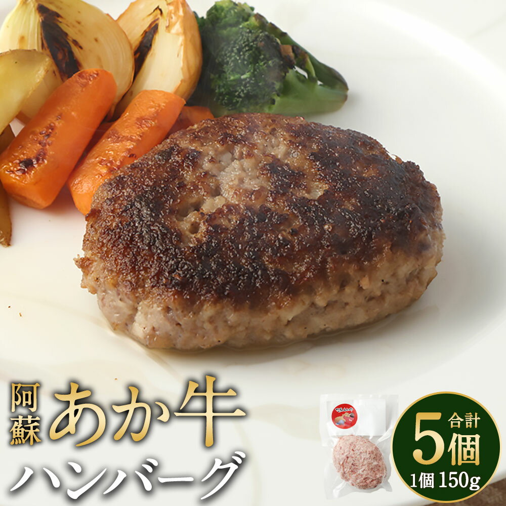 阿蘇あか牛ハンバーグ 150g×5個 合計750g 肉 お肉 牛肉 惣菜 ハンバーグ おかず 阿蘇 あか牛 和牛 和牛肉 お取り寄せ 国産牛 冷凍 九州 熊本県 送料無料