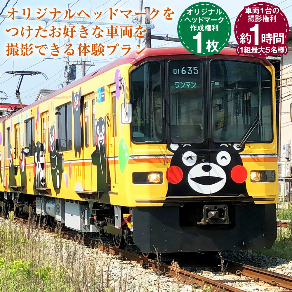 【ふるさと納税】世界に1つだけのオリジナルヘッドマーク作成権利付 熊本電鉄 北熊本車庫内でオリジナルヘッドマークをつけたお好きな車両を撮影できる体験プラン 作成権利 1枚 撮影 約1時間 1…