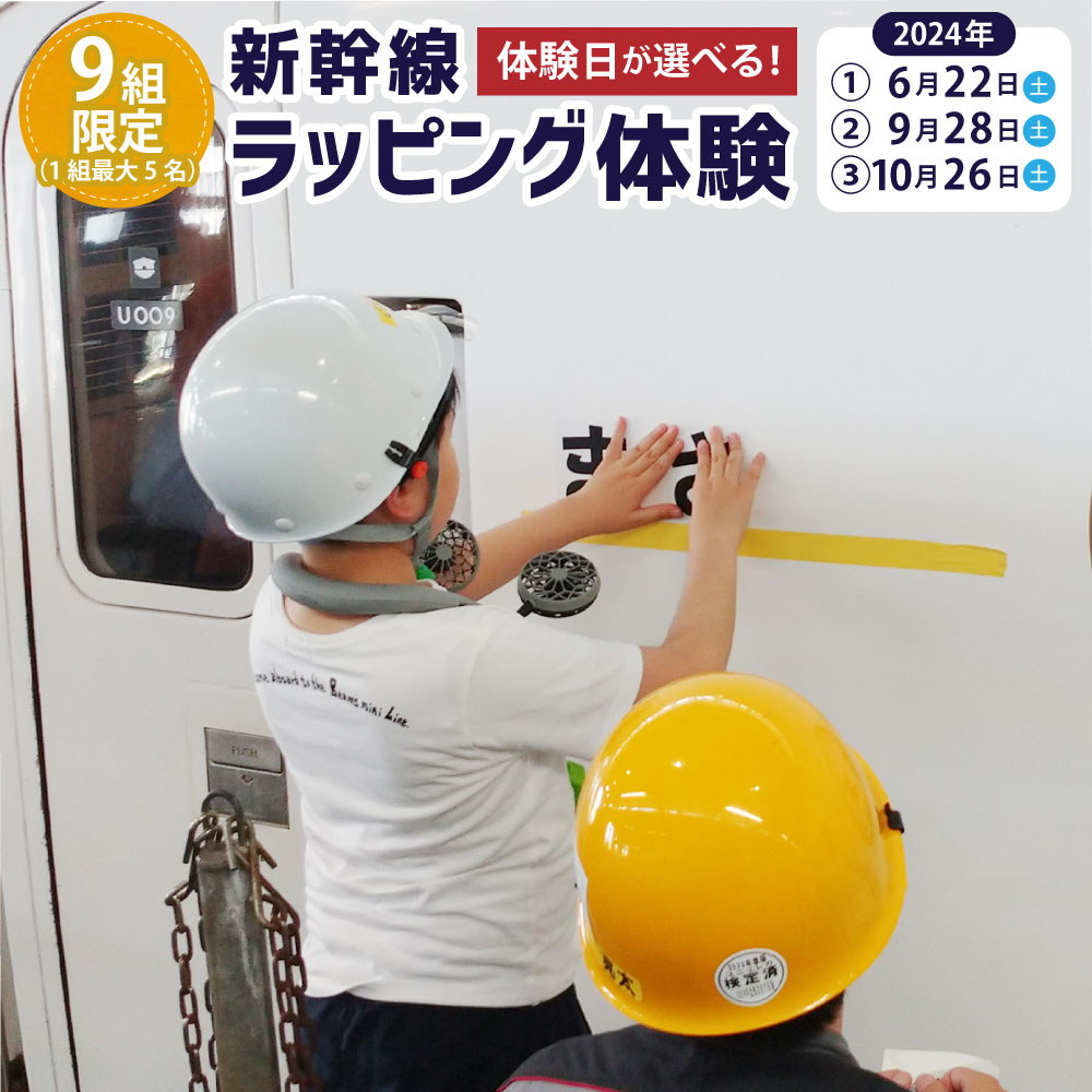 新幹線ラッピング体験 選べる体験日 1組 最大5名 ラッピングシール ラッピング作成 貼り付け体験 体験 九州 熊本県 送料無料