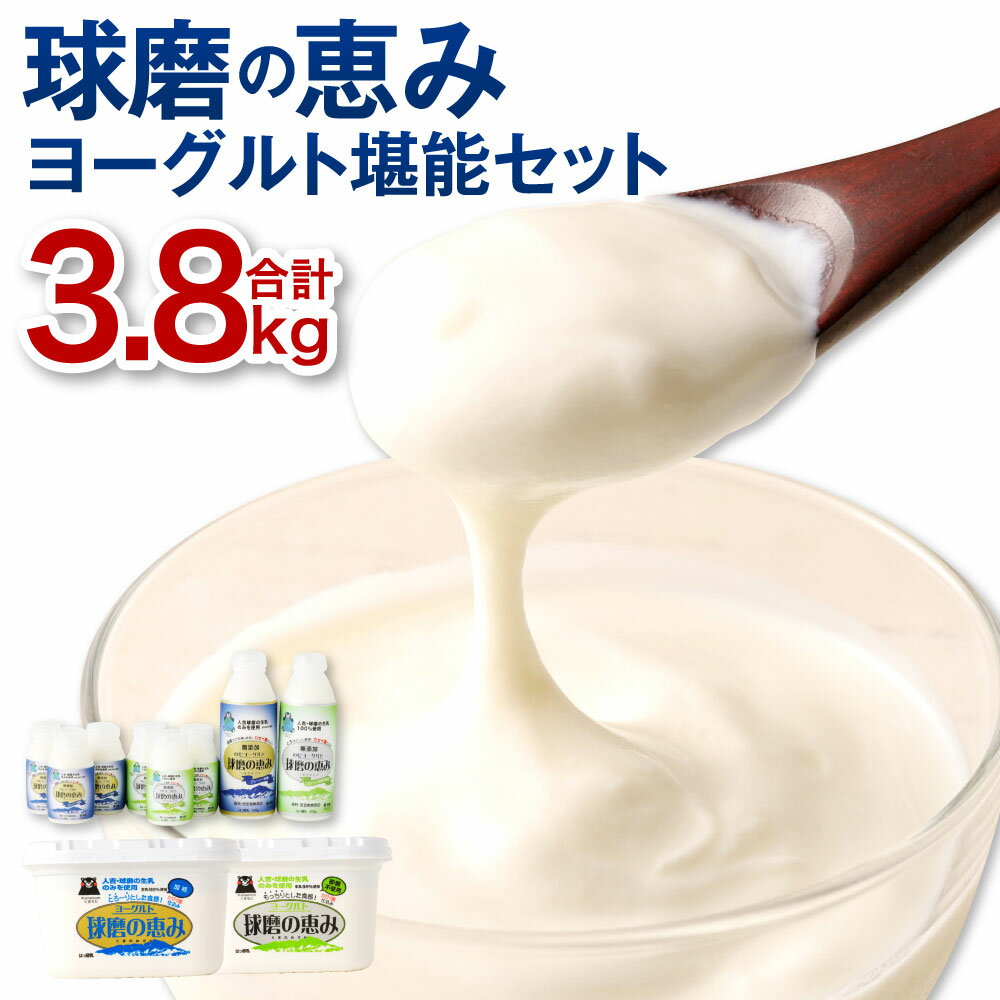 【ふるさと納税】球磨の恵み ヨーグルト 堪能 セット 合計3.8kg 加糖・砂糖不使用 ヨーグルト 1000g 各1個 のむヨーグルト 450g 各1本 150g 各3本 詰め合わせ 生乳 スイーツ 乳製品 熊本県産 …