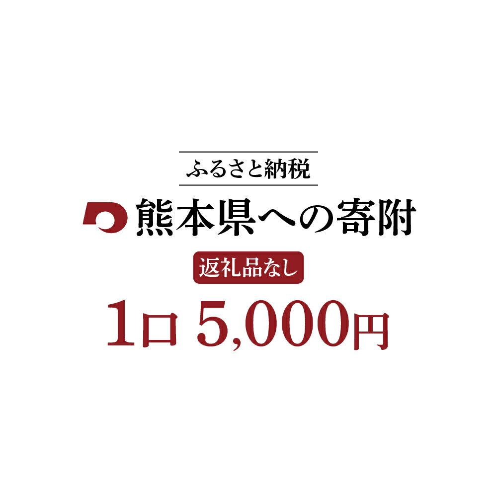 【ふるさと納税】熊本県への寄附 （返礼品はありません） 1口5,000円 寄附のみ 返礼品なし