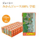 野菜・果実飲料人気ランク40位　口コミ数「18件」評価「4.94」「【ふるさと納税】 ジューシー みかんジュース100％(学給) 125ml×40本 合計5,000ml 5L 蜜柑ジュース ミカンジュース オレンジジュース 紙パック 国産 九州 熊本県 送料無料」