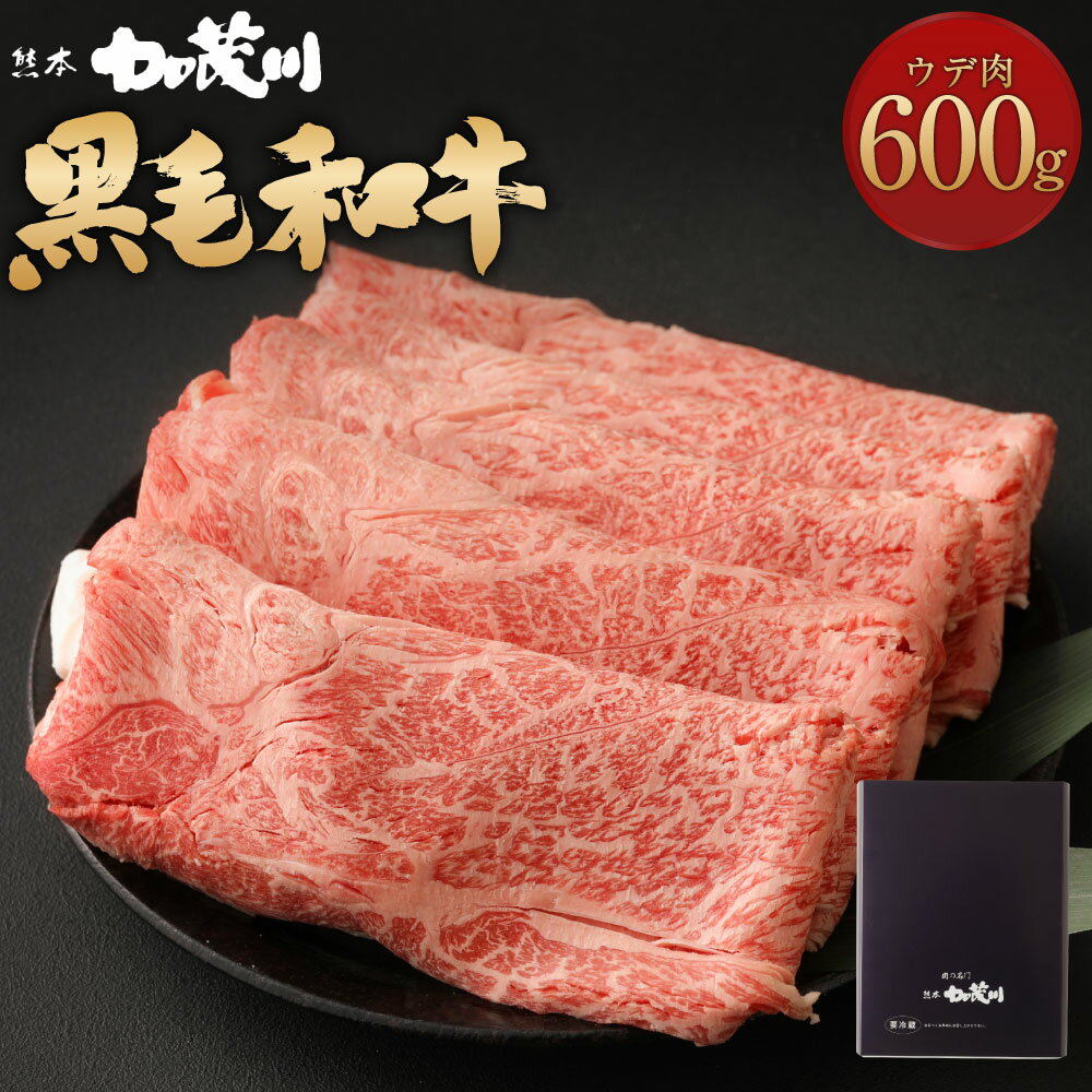 【ふるさと納税】 黒毛和牛 すき焼セット ウデ肉 (600g) 割下 (400ml) 薄切り肉 スライス肉 牛肉 お肉 和牛 すき焼 すき焼き スキヤキ 鍋 セット 冷凍 熊本県 加茂川 九州産 国産 送料無料