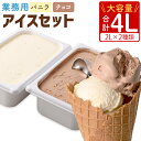 17位! 口コミ数「1件」評価「5」 業務用 2Lアイス セット 合計4L 2L×2種類 バニラ チョコ 大容量 アイス アイスクリーム アイスミルク セット バニラアイス チ･･･ 