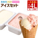 【ふるさと納税】 業務用 2Lアイス セット 合計4L 2L×2種類 バニラ ストロベリー 大容量 アイス アイスクリーム アイスミルク セット バニラアイス ...