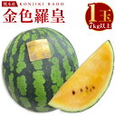 【ふるさと納税】 熊本産 金色羅皇 1玉 スイカ すいか 7kg 以上 西瓜 果物 フルーツ 旬 果肉 おやつ 九州 ギフト 贈答 先行予約 送料無料 【202...