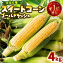 野菜・きのこ(とうもろこし)人気ランク11位　口コミ数「36件」評価「4.81」「【ふるさと納税】 熊本県八代市産 スイートコーン ゴールドラッシュ 4kg とうもろこし 朝採り 高糖度 期間限定 八代産 熊本県産 国産 送料無料」