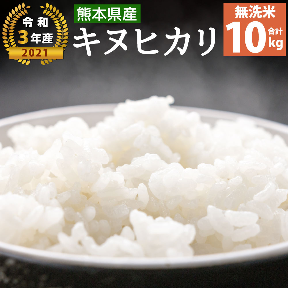 【ふるさと納税】新米 令和3年産 熊本県産 キヌヒカリ 無洗米 10kg 5kg×2袋 お米 精米 きぬひかり 国産 八代産 送料無料