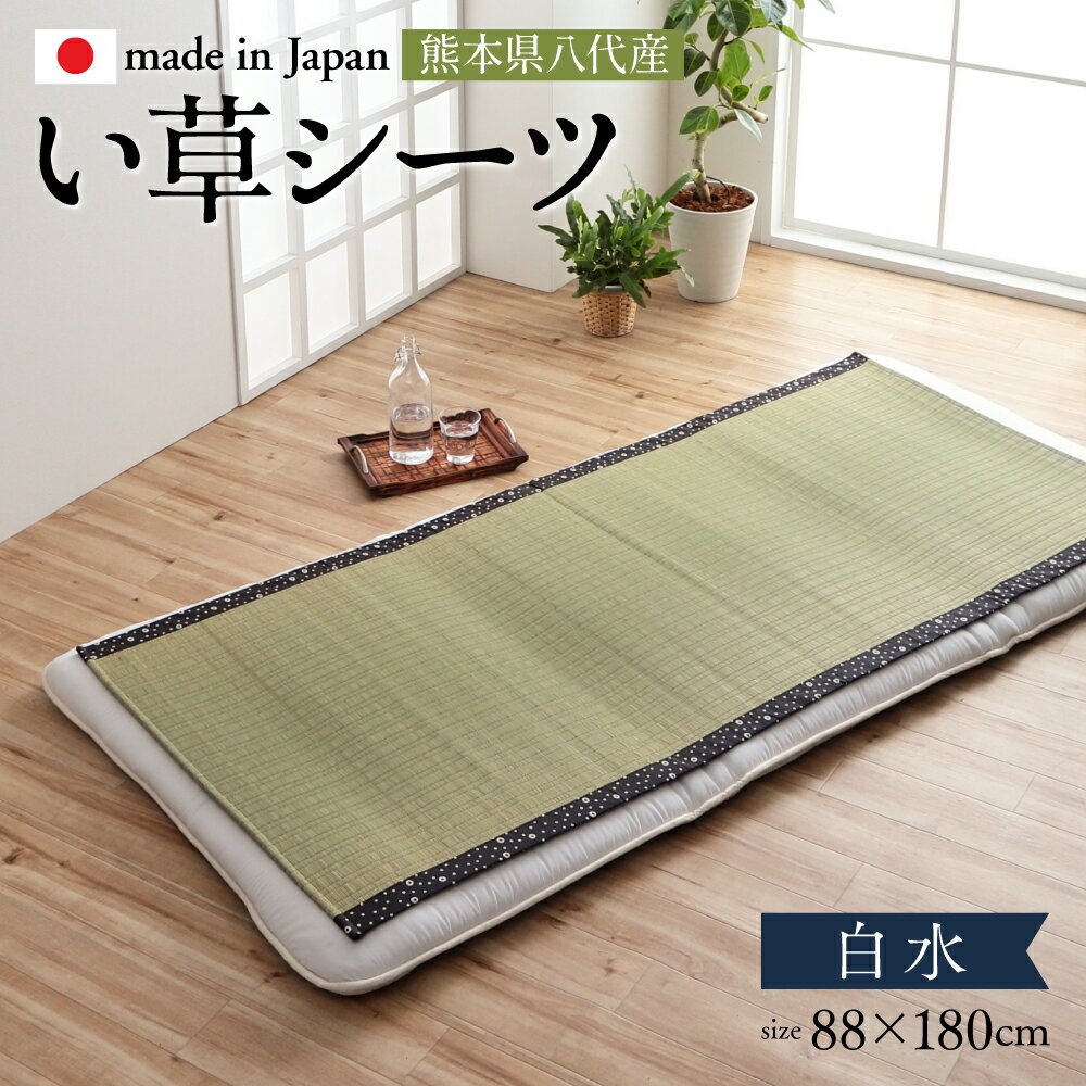 【ふるさと納税】い草 ネゴザ 88×180cm 白水 BL 寝茣蓙 寝ござ 寝具 シーツ い草シーツ シングル ラグ 夏用 夏 和風 和 八代市産 国産 日本製 送料無料