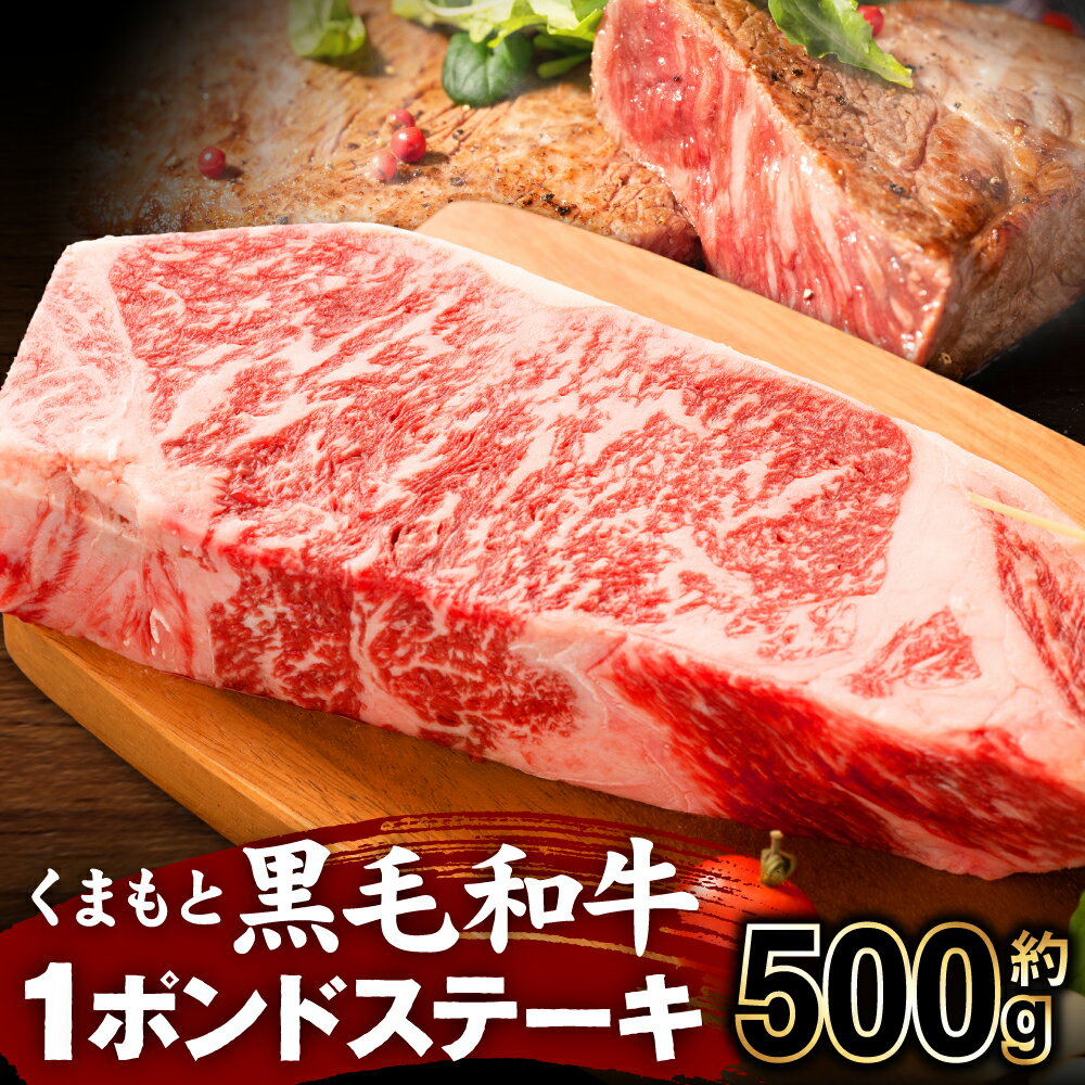 くまもと黒毛和牛 1ポンド ステーキ 約500g くまもと 黒毛和牛 牛肉 肉 お肉 和牛 ブランド牛 焼肉 BBQ 冷凍 九州産 熊本県産 国産 送料無料