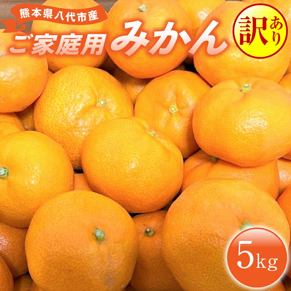 [先行予約] [訳あり] 熊本県八代市産 ご家庭用みかん5kg 蜜柑 柑橘 ミカン フルーツ デザート 送料無料 [2025年9月下旬より順次発送]