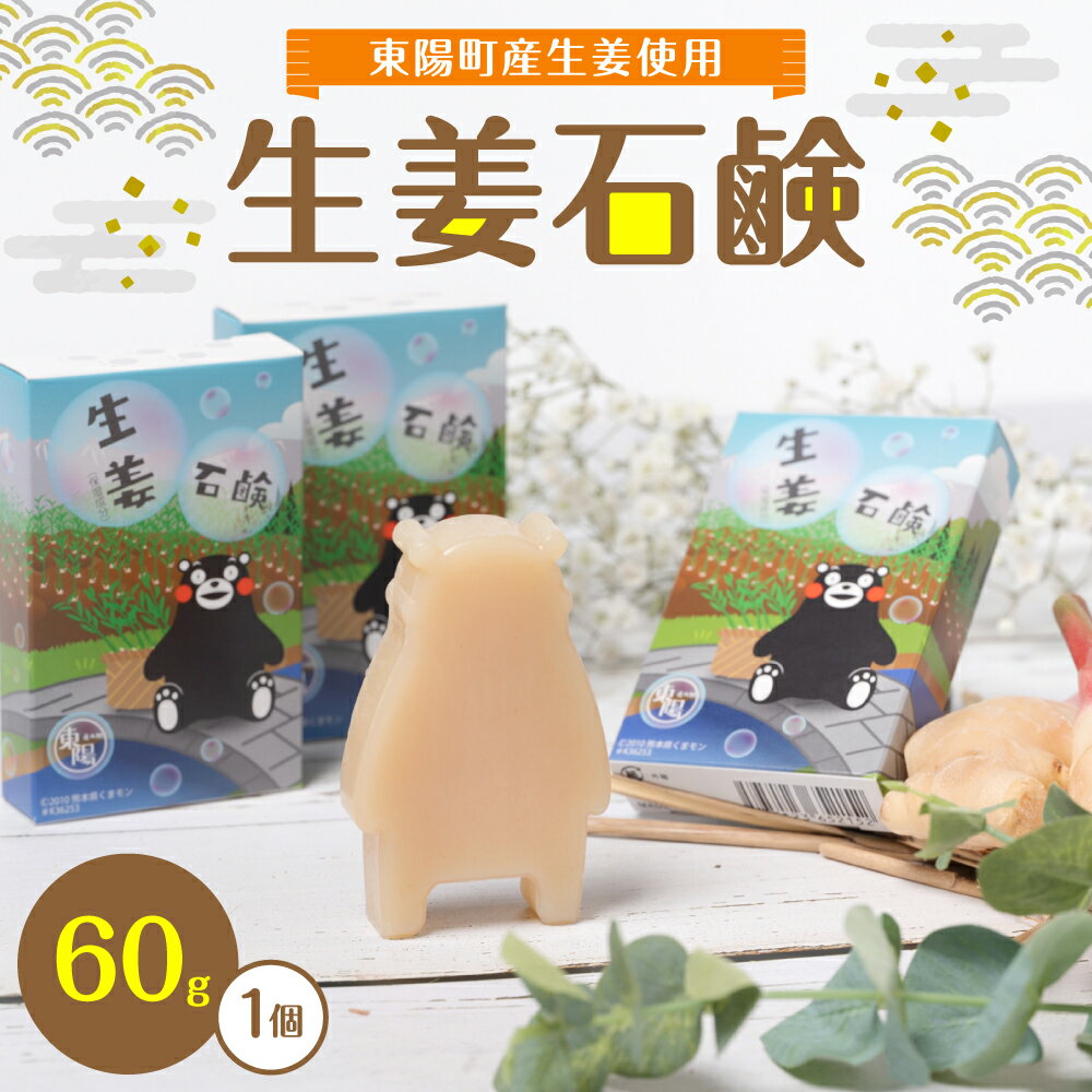 生姜石鹸 60g 生姜 ショウガ せっけん 八代市東陽町産生姜 熊本県 国産 普通郵便 ポスト投函 送料無料