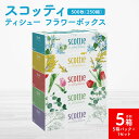 【ふるさと納税】【スコッティ】ティシュー フラワーボックス 250組(5箱パック×1セット 合計5箱)ティッシュ 日用品 生活必需品 送料無料