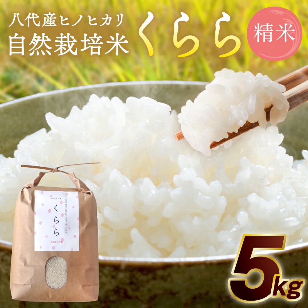【ふるさと納税】 《令和7年産》 自然栽培米 くらら 精米 5kg (八代産ヒノヒカリ) お米 白米 国産 熊本県 八代市 九州産 送料無料