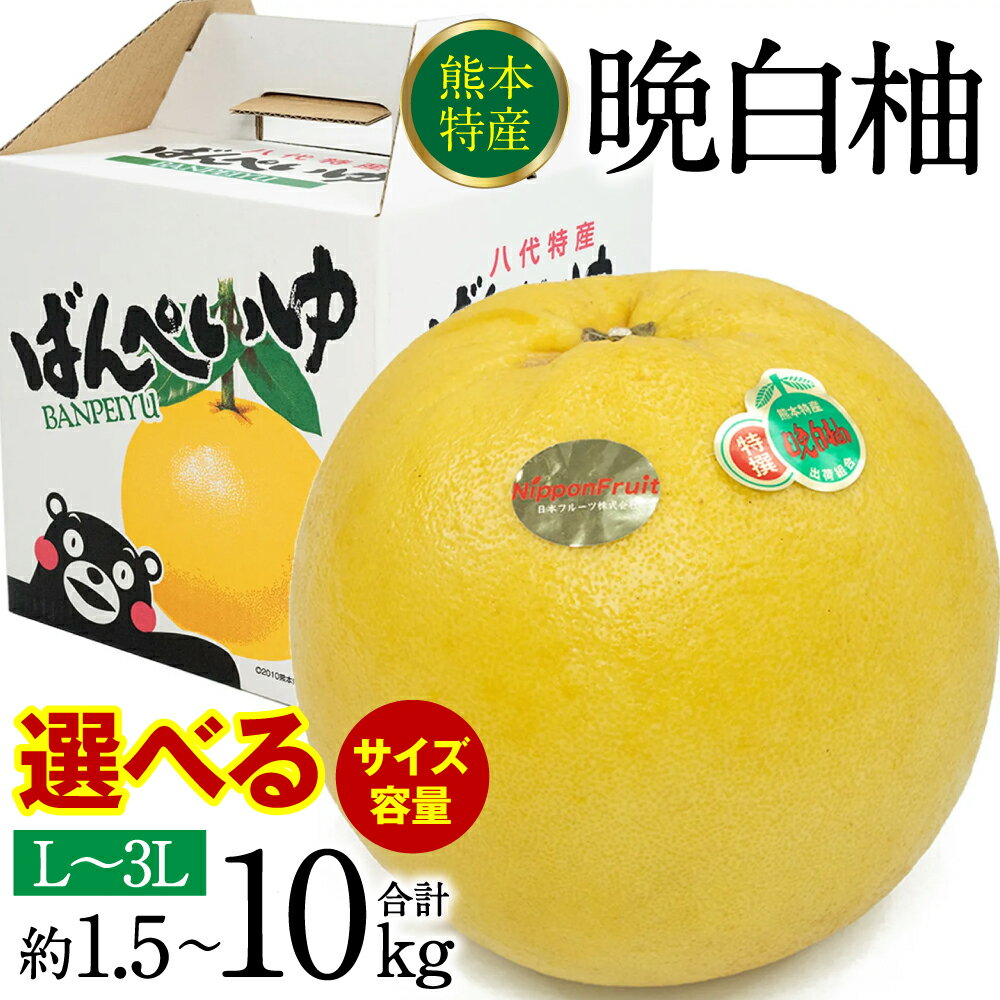 [先行予約][選べるサイズ・玉数] 晩白柚 ばんぺいゆ L〜3Lサイズ・1玉〜6玉入り(約1.5kg〜10kg)果物 くだもの フルーツ 柑橘類 青果物 特産品 お取り寄せ 国産 送料無料 [2025年12月中旬より順次発送]