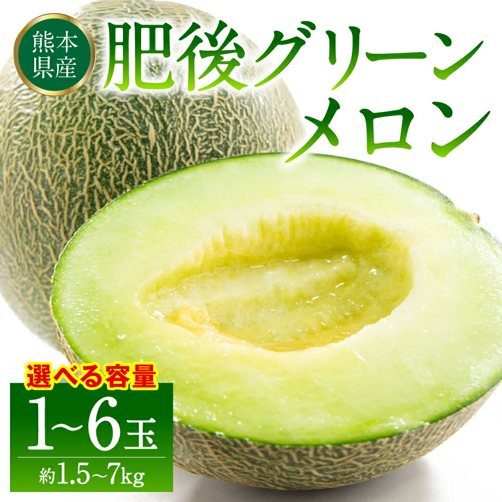 【ふるさと納税】肥後グリーンメロン 熊本県産 1玉～6玉入（約1.5kg～7kg）【選べる内容量】青