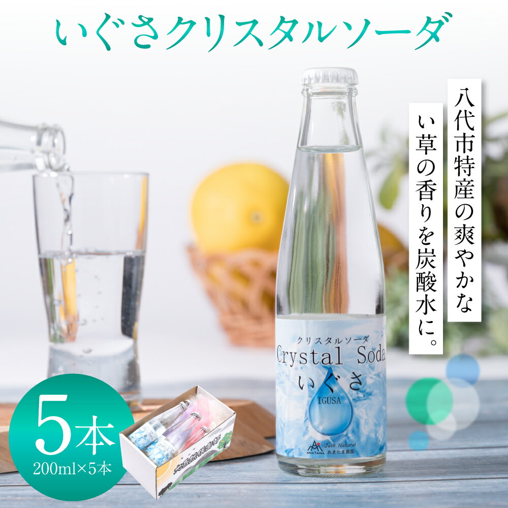 【ふるさと納税】いぐさクリスタルソーダ 200ml ×5本