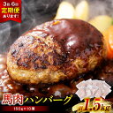 【ふるさと納税】【選べる配送回数】馬肉ハンバーグステーキ 合計150g×10個〜60個 ハンバーグ おかず 惣菜 洋食 お肉 肉 にく 馬肉 ステーキ 送料無料