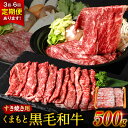 【ふるさと納税】【選べる配送回数】くまもと黒毛和牛 すき焼き用 合計 500g~3.0kg 黒毛和牛 和牛 牛肉 すき焼 すきやき 国産 九州産 熊本県産 送料無料