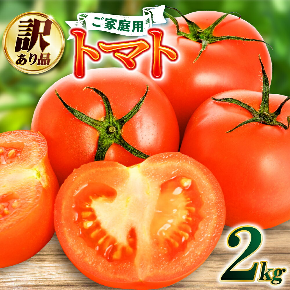 【ふるさと納税】【訳あり】トマト 2kg 八代産 野菜 傷・割れ・変形あり 春 夏 旬 特産 国産 熊本県産 九州 送料無料 フードロス 規格外 傷あり・傷もののサムネイル