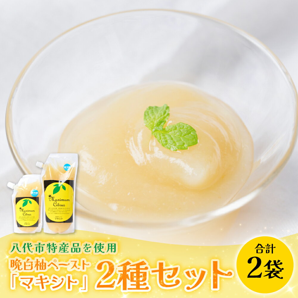【ふるさと納税】熊本県 八代市産 晩白柚 ペースト 「マキシト」2種セット（合計850g） ばんぺいゆ 柑橘 手作り 送料無料
