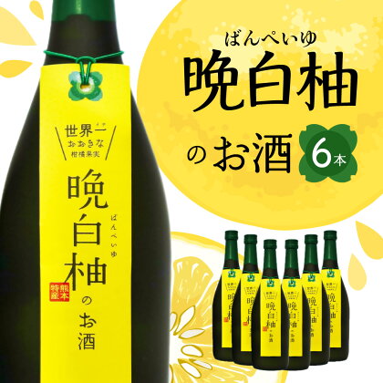 晩白柚のお酒 6本 セット 720ml×6本 晩白柚 リキュール お酒 フルーツ風味 焼酎 果汁 蒸留酒 柑橘類 バンペイユ 甘味料不使用 瓶 国産 熊本県 九州 送料無料