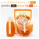 【ふるさと納税】ハニープロポリスポリチューブ 500g & 詰め替え480g セット 蜂蜜あめ 1袋 3種 詰め合わせ はちみつ ハニー プロポリス チューブタイプ 詰替 百花蜜 純粋 国産 熊本県 九州 送料無料