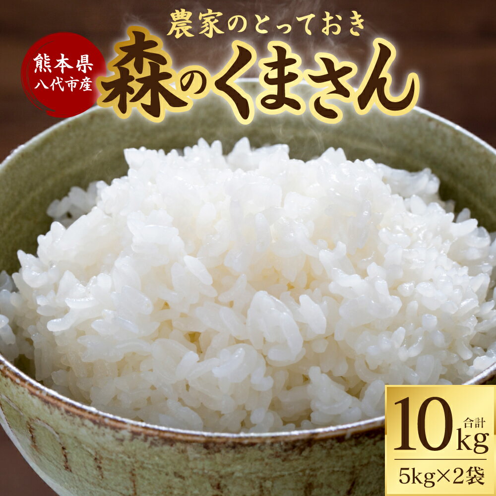 【ふるさと納税】【令和7年産】 熊本県八代市産 森のくまさん 農家のとっておき 5kg×2袋 米 お米 精米 国産 白米 ごはん ご飯 送料無料