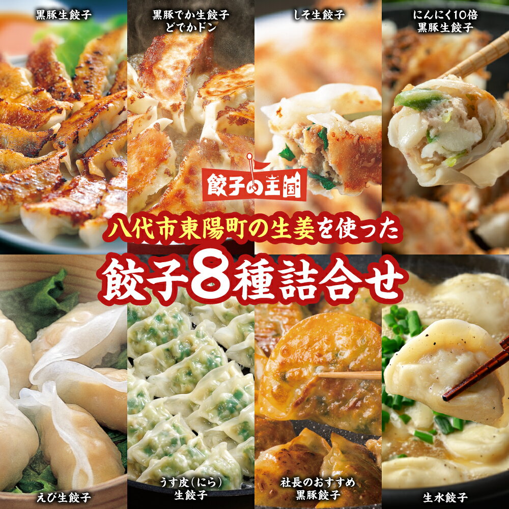 6位! 口コミ数「12件」評価「4.92」餃子の王国 餃子 食べ比べ 8種117個 詰合せ 黒豚生餃子 しそ生餃子 にんにく10倍黒豚生餃子 えび生餃子 うす皮(にら)生餃子 黒豚餃･･･ 