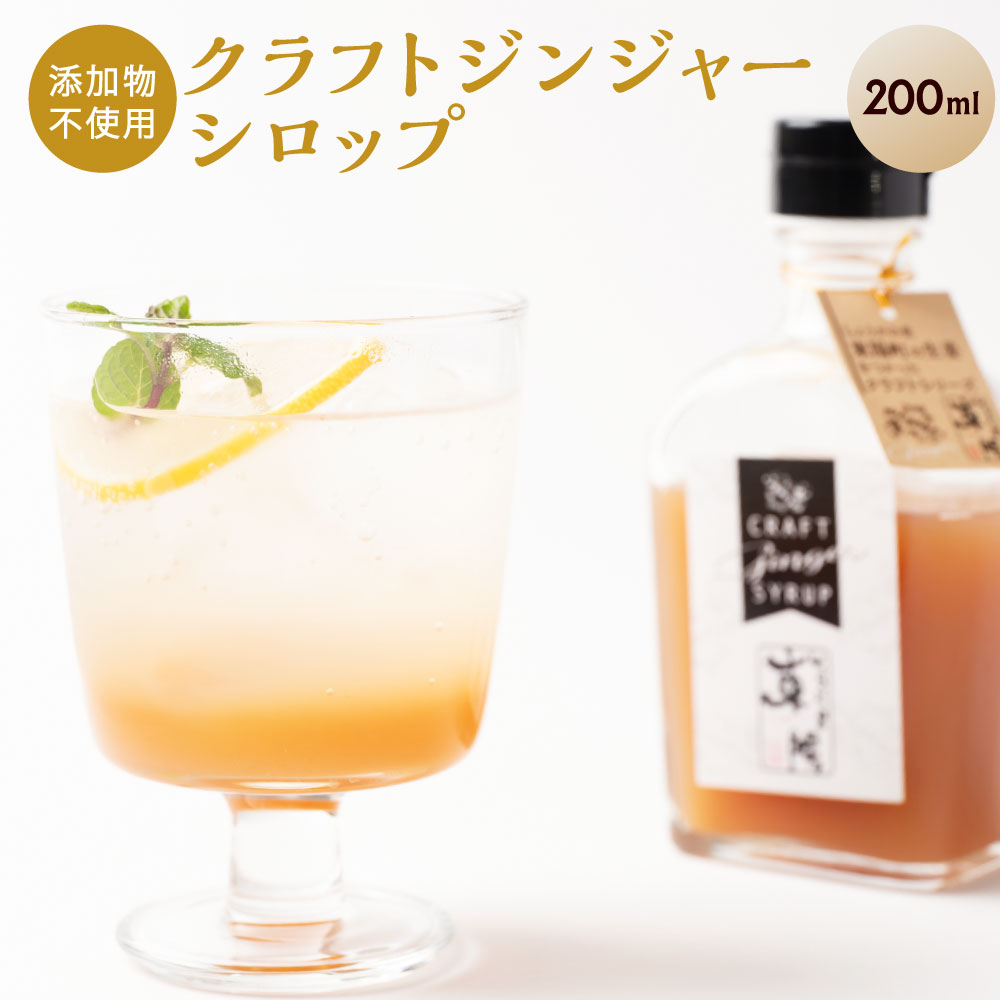 【ふるさと納税】【訳あり】クラフト ジンジャー シロップ 200ml 八代市東陽町産 生姜使用 ジンジャエール 割材 割り材 調味料 送料無料