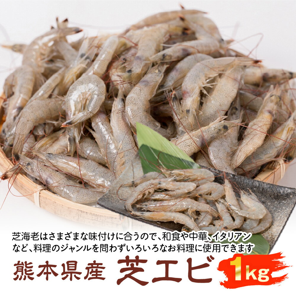 【ふるさと納税】熊本県産 芝エビ 1kg えび エビ 海老 芝海老 小型 有頭 冷凍 国産 九州 送料無料