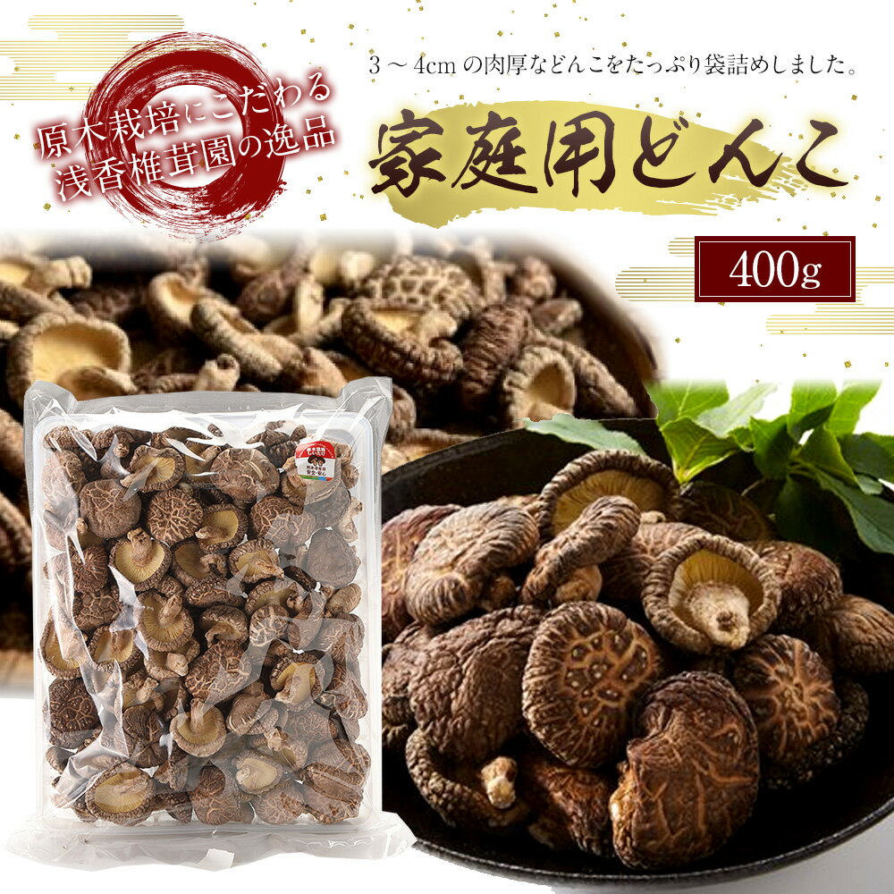 【ふるさと納税】原木栽培椎茸 家庭用どんこ 400g 椎茸 しいたけ シイタケ どんこ椎茸 九州産 干し椎茸 干ししいたけ 干しシイタケ ほししいたけ 原木椎茸 乾燥しいたけ 乾椎茸 乾燥きのこ 原木しいたけ 乾燥キノコ 人吉 ふるさと納税野菜 乾燥椎茸 国産 人吉産 3〜4cm肉厚