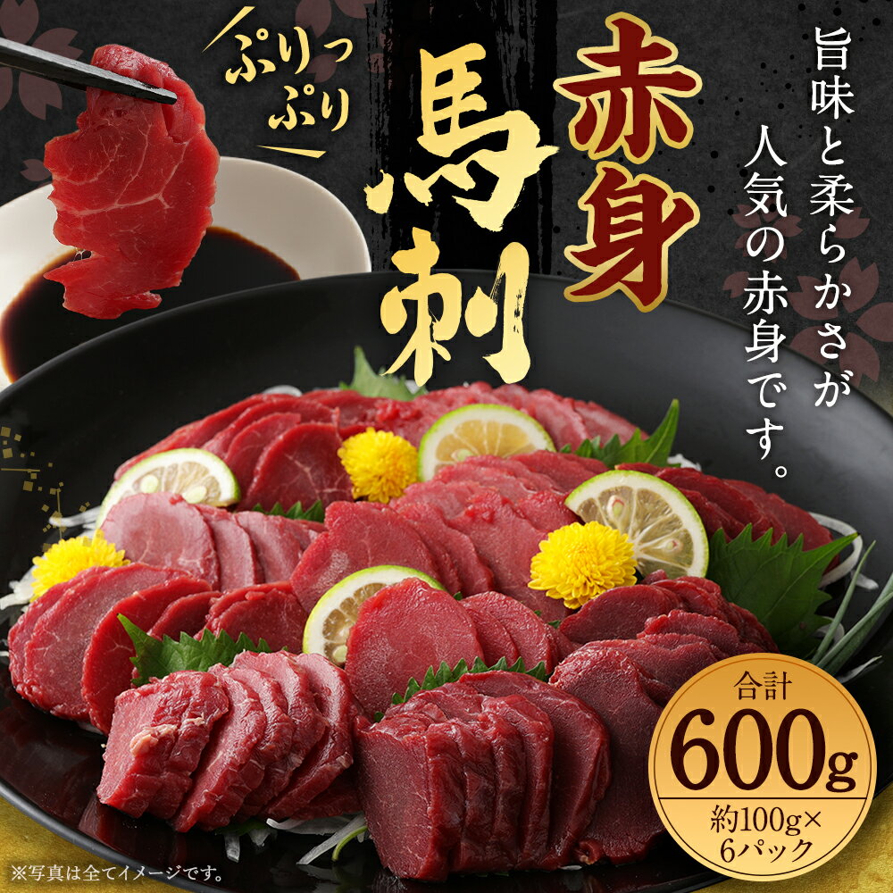 【ふるさと納税】赤身馬刺しブロック 合計約600g 約100g×6パック 馬刺し 赤身 お肉 馬肉 ブロック 真空パック 小分け 五右衛門フーズ 冷凍 送料無料