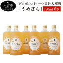 9位! 口コミ数「1件」評価「5」 デコポンストレート果汁入梅酒「うめぽん」 720ml 6本 梅酒 酒 セット お酒 ギフト 贈り物 送料無料